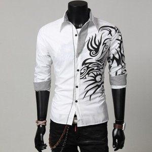 Men's Long sleeve button- down shirt